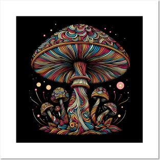 Trippy mushroom Posters and Art
